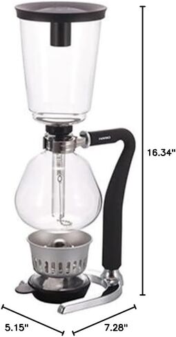 هاريو NXAR-5 كوفي سيفون نيكست تقطير القهوة لـ 5 أشخاص، أسود in Kuwait