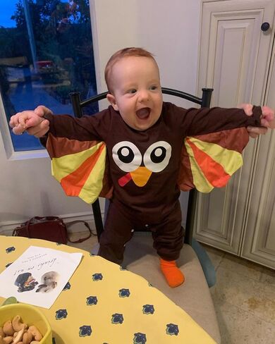 Lamuusaa Thanksgiving Baby Girl Boy Outfit Long Sleeve Turkey Romper One Piece Bodysuit Jumpsuit Hat Thanksgiving Clothes in Saudi Arabia