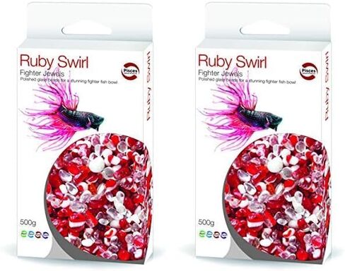 Pisces Ruby Red Swirl Betta Jewels 17oz for Siamese Fighting Fish, Betta fish, Goldfish, Guppies in Kuwait