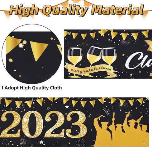 2024 Graduation Banner, Black Glitter Graduation Banner, Class of 2024 Graduation Decoration for Home College, High School Graduation Decoration in Saudi Arabia