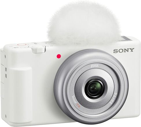 Sony ZV-1F Vlog Camera for Content Creators and Vloggers (White) Bundle with Vlogger Accessory Kit, Vlogger Shotgun Microphone, Camera Case and Accessory in Saudi Arabia