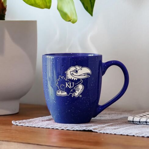 Rico Industries NCAA Jackson State Tigers - JSU Primary 16 oz Team Color Laser Engraved Speckled Ceramic Coffee Mug in Saudi Arabia