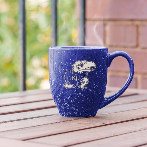 Rico Industries NCAA Jackson State Tigers - JSU Primary 16 oz Team Color Laser Engraved Speckled Ceramic Coffee Mug in Saudi Arabia