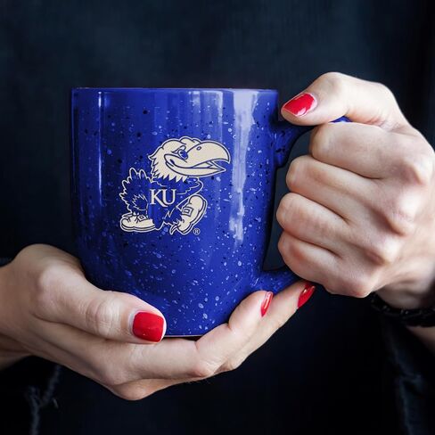 Rico Industries NCAA Jackson State Tigers - JSU Primary 16 oz Team Color Laser Engraved Speckled Ceramic Coffee Mug in Saudi Arabia