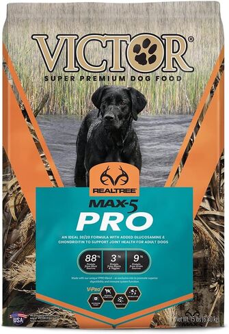 Victor Super Premium Dog Food – Realtree MAX-5 PRO Dry Dog Food – 30% Protein, Gluten Free for Active Adult Dogs, 5lb in Kuwait