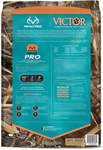 Victor Super Premium Dog Food – Realtree MAX-5 PRO Dry Dog Food – 30% Protein, Gluten Free for Active Adult Dogs, 5lb in Kuwait