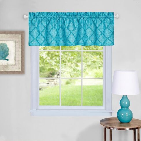 Achim Home Furnishings Colby Valance 58 x 14 - أزرق in Kuwait