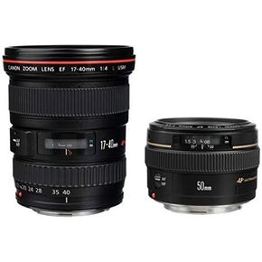 Canon Advanced Two Lens Kit with 50mm f/1.4 and 17-40mm f/4L Lenses (Renewed)