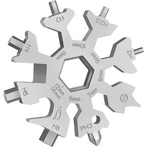 18 in 1 Snowflake Multi Tool, Phillips Flat Screwdriver Kit/Wrench/Bottle Opener, EDC Camping Gear, Gifts for Men (Colorful)