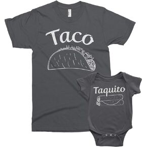 Threadrock Taco & Taquito Infant Bodysuit & Men's T-Shirt Matching Set