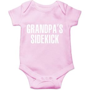 AW Fashions Grandpa's Sidekick - I Love My Grandfather - Funny Infant One-piece Baby Bodysuit