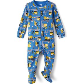 The Children's Place baby-boys And Toddler Long Sleeve Zip-front One Piece Footed Pajama Snug Fit 100% Cotton