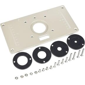 MONKKIGO Aluminum Router Table Plate for Woodworking Router Table Insert Plate for Trimming Milling Tools with Accessories