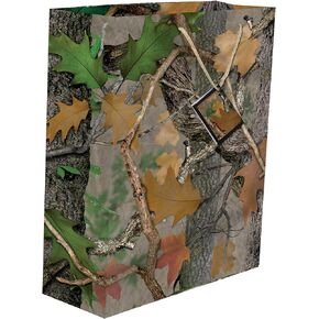 Rivers Edge Products Gift Bag, Birthday Bag With Handles and Matching Card, Outdoor-Themed Present, Party Favor, Treat, Loot, or Goodie Bag