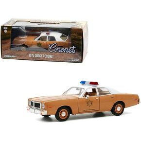 1975 Dodg-e Coronet Brown with White Top Choctaw County Sheriff 1/24 Diecast Model Car by Greenlight 84097