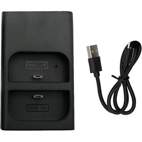 Rapid Ring Battery Charger Station for Spotlight Camera Ring Stick Up Cam Camera Indoor Video Doorbell 2/3/4 Dual Port