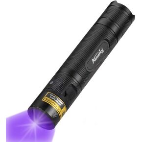 ALONEFIRE SV005 10W LED 365nm UV Flashlight Blacklight Portable USB Rechargeable Black Light Full Metal Case Pet Urine Detector with UV Protective Glasses, Battery Included for Resin Curing