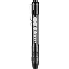 LIGHTFE Pen Light for Doctors and Nurses Penlight with Pupil Gauge, LED source 150 Lumens (Max.Output) frog eye optical lens Zoomable for Auto Repairs, EDC Illumination, Gog Walking. (Yellow)