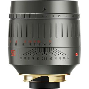 TTArtisan 50mm F0.95 APSH Full Frame Manual Focus Lens Large Aperture Aluminum Lens for Leica M-Mount Cameras M240 M3 M6 M7 M8 M9 M9p M10 (Titanium)