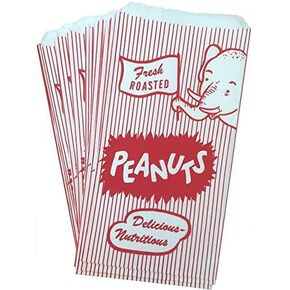 Outside the Box Papers Paper Peanut Bags - Red White Elephant Pattern - 150 Pack