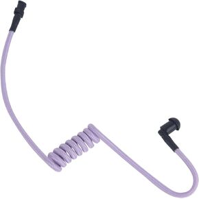 Replacement Acoustic Tube Nylon Braided Fabric Coil Earpiece Tube Moisture Resistant for Radio Ear Piece Surveillance Law Enforcement Kit FBI Covert Spy Secret Agent Color Purple (1-Pcs)