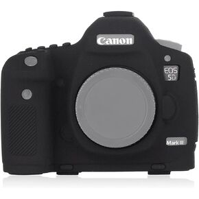 Camera Case for Canon 5D Mark III 5DS 5DSR - Silicone Protective DSLR Skin Cover, Detachable Cage, Shockproof, Dustproof (Camouflage)