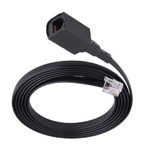 Yaesu Mic Extension Cable Yaesu Microphone Extension Cable Black 1.5M 6 Pin Removable Separation Handheld Mic Extension Cable Cord for Yaesu Radio Walkie Talkie
