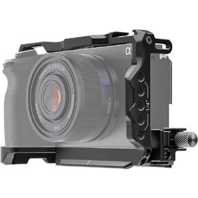 مجموعة قفص A6700 لكاميرا Sony A6700 مع مشبك كابل لـ HDMI، لوحة مدمجة سريعة التحرير لنوع Arca، قفص فيديو لكاميرا صناعة الأفلام مع حامل حذاء، 1/4 بوصة - 20 و3/8 بوصة - 16 ثقوب مترابطة in Kuwait