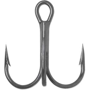 VMC Round Bend Treble Short Shank 1X Black Nickel #6