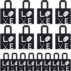 24 Pieces Volleyball Nonwoven Bags Volleyball Party Favor Bags 7.9 x 7.9 Inches Volleyball Candy Goodie Treat Bags with Handles for Kids Adults Birthday Volleyball Party Supplies
