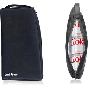 Kaddy Kooler Golf Cooler bag is Custom Designed To Fit 9 cans or two wine bottles for all your beverage storage needs. This Portable Cooler Bag is Lightweight and Insulated to keep your beverages Cold