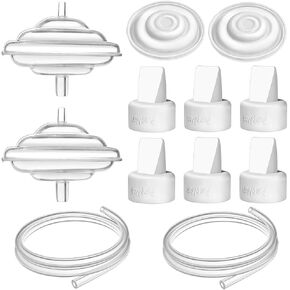 PumpMom-us Breast Pump Parts for Spectra, Replace Duckbill Valves Tubes Backflow Protector Membrane for Spectra S1 S2 9 Plus Breastpumps