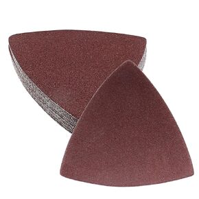 Cionyce 100 Pcs Triangle Sanding Pads 180 Grit Sander Sandpaper Detail Sander Sandpaper, 80mm Sanding Sandpaper Hook and Loop Sander Sandpaper