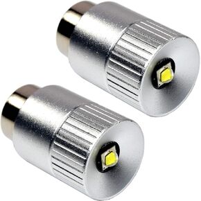 HQRP 2-Pack Ultra Bright 300Lm High Power 3W LED Upgrade Bulb Compatible with MagLight 2D 3D 2C 3C Halogen Xenon Flashlight D30113730000 LWSA201 LMSA201 2-Cell 3-Cell 2-D 3-D 2-C 3-C Torch