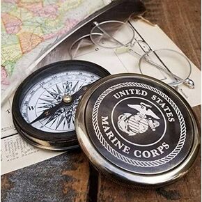Brass Compass Antique Marine Corps Compass