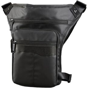 Small Waterproof Waist Fanny Pack Tactical Thigh Military Drop Leg Bag Multi-Purpose Racing Camping Hiking Motorcycle Bike Cycling Utility Pouch Dark Blue