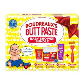 Boudreaux's Butt Paste Baby Shower Bundle, Baby Diaper Rash Cream Ointments & Applicator Kit