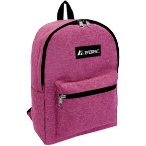 Everest Unisex-Adult's Basic Denim Backpack, Berry, One Size