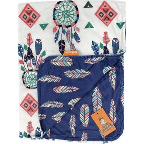 Dear Baby Gear - Premium Car Seat Baby Blanket - Soft Swaddle Blanket for Baby Girls and Boys, Plush Blankets - Adorable Designs, Comfortable Fabric - Feathers & Dream Catchers(40 x 30 inches) in Kuwait