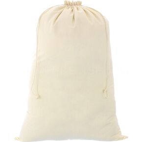 CleverDelights Cotton Bags - 22" x 32" - 2 Pack - Premium Drawstring Storage Muslin Bag - 22x32 Inch