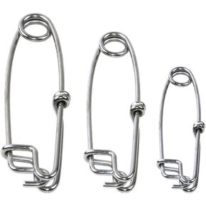 AGOOL Fishing Snaps Tuna Clips, 8 pcs Longline Clips Stainless Steel High Strength Branch Hanger Snap Floatline Fishing Clips Fishing Float Decoy
