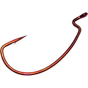 Gamakatsu 25 Pack EWG Offset Worm Hook (Red, 3/0), One Size (58313-25)