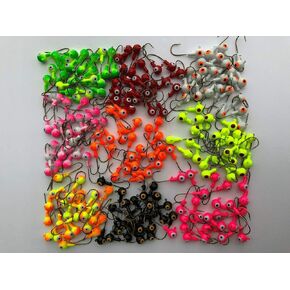 Rudder 50 PCs Jigheads for Fishing 1/32 1/16 1/8 oz Fishing Hooks Crappie Bass Double Eyes in Saudi Arabia
