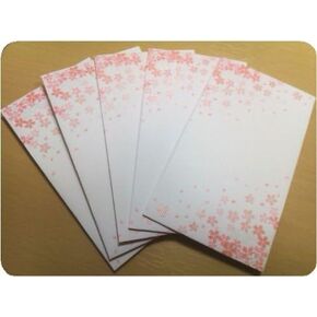Japanese Small Tiny Gift Envelopes - Pochi Bukuro, Sakura Cherry Blossom Design, 10pcs