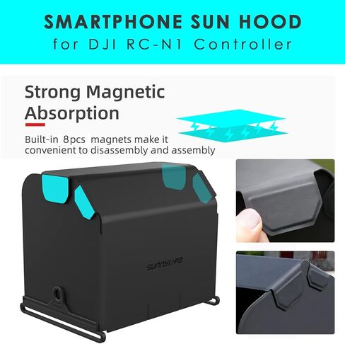 غطاء حماية من الشمس قابل للطي من CAPART لجهاز تحكم DJI RC-N1/RC-N2، متوافق مع DJI Mini 4 Pro Mini 3 Mini 3 Pro Mini 2 SE Mavic 3 Classic Pro DJI Air 3 2S، إصدار سريع (للكمبيوتر اللوحي بشاشة 7.9 بوصة) in Kuwait