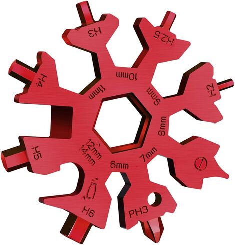 18 in 1 Snowflake Multi Tool, Phillips Flat Screwdriver Kit/Wrench/Bottle Opener, EDC Camping Gear, Gifts for Men (Colorful) in Kuwait