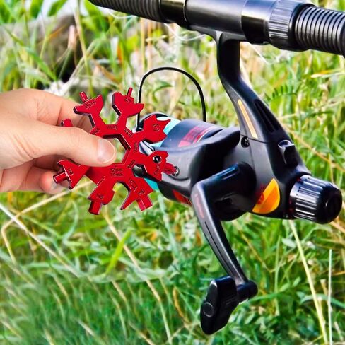 18 in 1 Snowflake Multi Tool, Phillips Flat Screwdriver Kit/Wrench/Bottle Opener, EDC Camping Gear, Gifts for Men (Colorful) in Kuwait