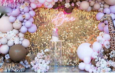 24 Sequin Panels for Sequin Wall - New Interlocking Design | Shimmer Wall, Sequin Backdrop, Events, and Advertising Signs (Iridescent) in Saudi Arabia