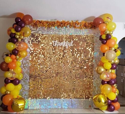24 Sequin Panels for Sequin Wall - New Interlocking Design | Shimmer Wall, Sequin Backdrop, Events, and Advertising Signs (Iridescent) in Saudi Arabia