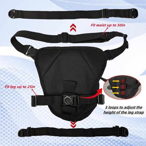 حقيبة الساق التكتيكية من Vdones للرجال، حقيبة الفخذ المثالية للنساء، مثالية لصيد الأسماك، والمشي لمسافات طويلة، والدراجات النارية، وركوب الخيل، والكشف in Kuwait